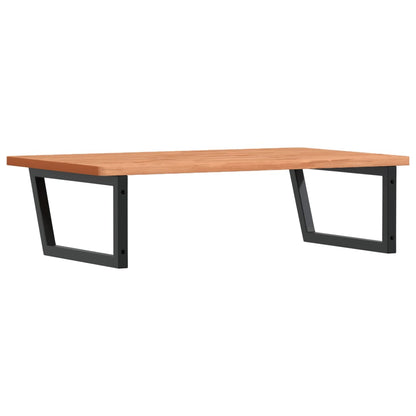 Basin Shelf Wall Mounted Steel and Solid Wood Beech
