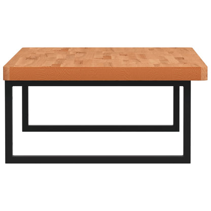 Basin Shelf Wall Mounted Steel and Solid Wood Beech