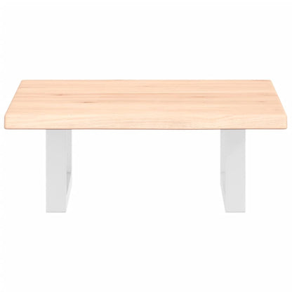 Basin Shelf Wall Mounted Steel and Solid Wood Oak