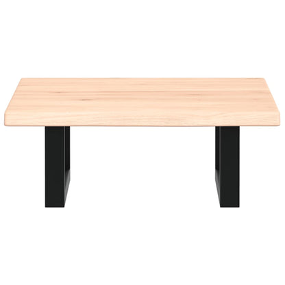 Basin Shelf Wall Mounted Steel and Solid Wood Oak