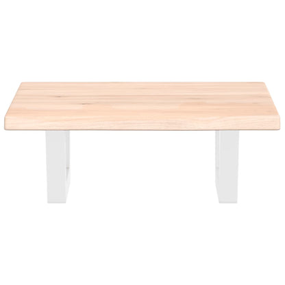 Basin Shelf Wall Mounted Steel and Solid Wood Oak