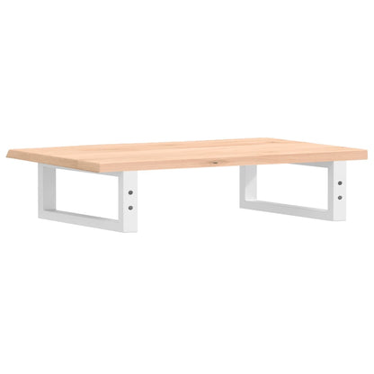 Basin Shelf Wall Mounted Steel and Solid Wood Oak