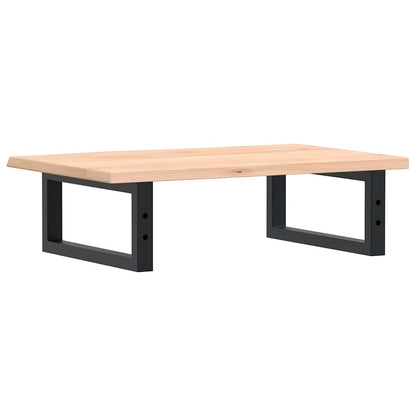 Basin Shelf Wall Mounted Steel and Solid Wood Oak