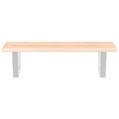 Basin Shelf Wall Mounted Steel and Solid Wood Oak