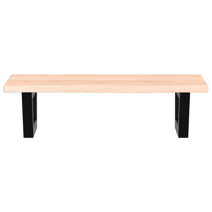 Basin Shelf Wall Mounted Steel and Solid Wood Oak