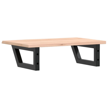 Basin Shelf Wall Mounted Steel and Solid Wood Oak