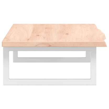 Basin Shelf Wall Mounted Steel and Solid Wood Oak