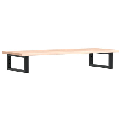Basin Shelf Wall Mounted Steel and Solid Wood Oak