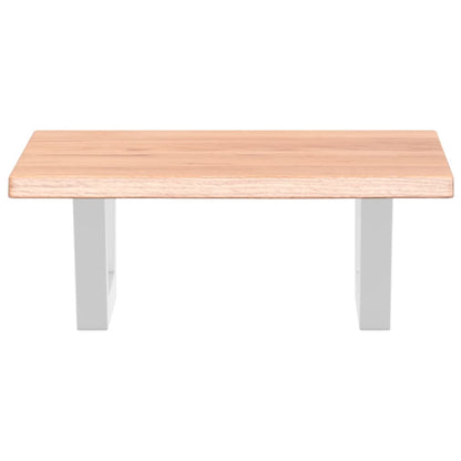 Basin Shelf Wall Mounted Steel and Solid Wood Oak