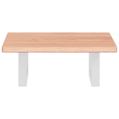 Basin Shelf Wall Mounted Steel and Solid Wood Oak