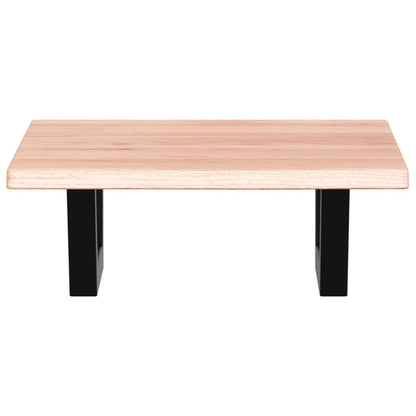 Basin Shelf Wall Mounted Steel and Solid Wood Oak