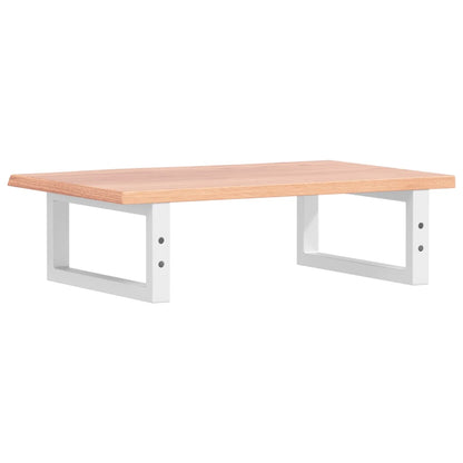Basin Shelf Wall Mounted Steel and Solid Wood Oak