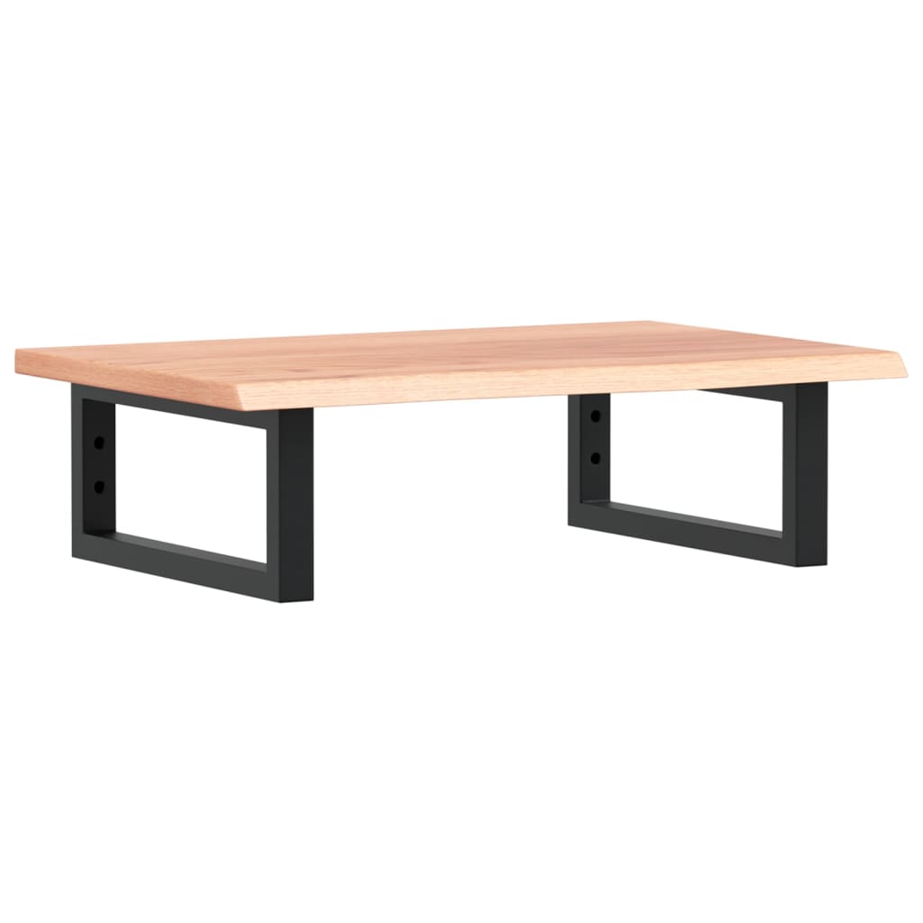 Basin Shelf Wall Mounted Steel and Solid Wood Oak