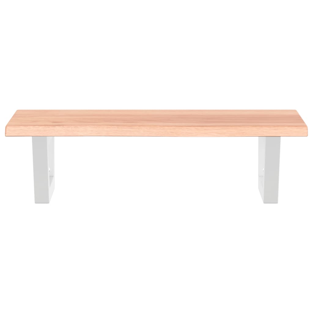 Basin Shelf Wall Mounted Steel and Solid Wood Oak