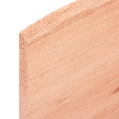 Basin Shelf Wall Mounted Steel and Solid Wood Oak