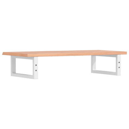 Basin Shelf Wall Mounted Steel and Solid Wood Oak