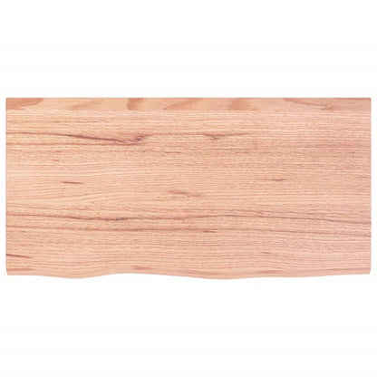 Basin Shelf Wall Mounted Steel and Solid Wood Oak