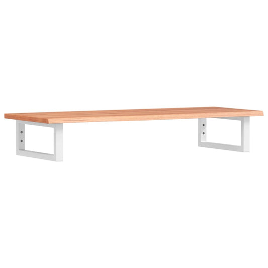 Basin Shelf Wall Mounted Steel and Solid Wood Oak