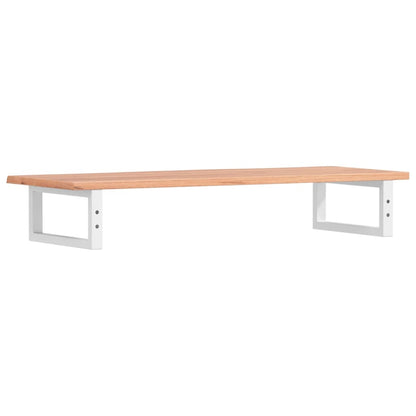 Basin Shelf Wall Mounted Steel and Solid Wood Oak