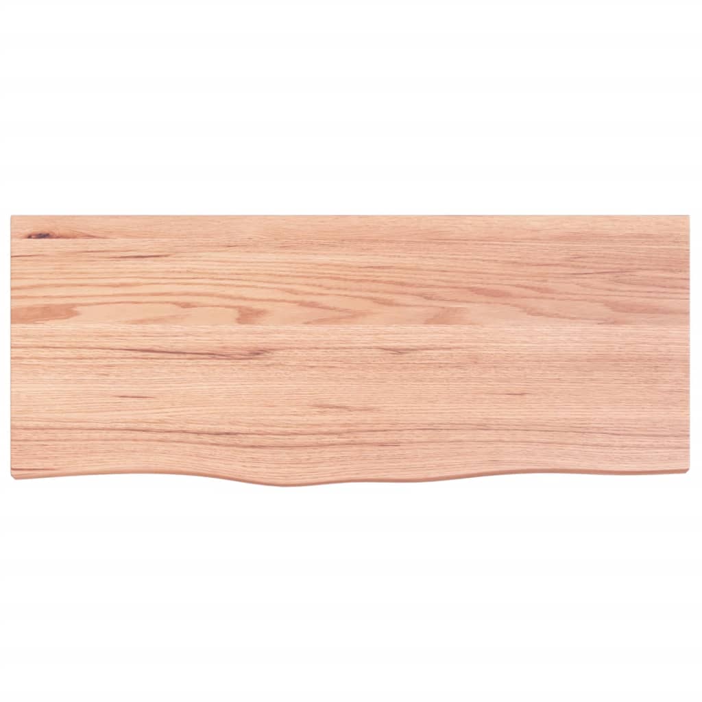 Basin Shelf Wall Mounted Steel and Solid Wood Oak