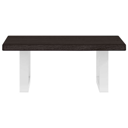 Basin Shelf Wall Mounted Steel and Solid Wood Oak