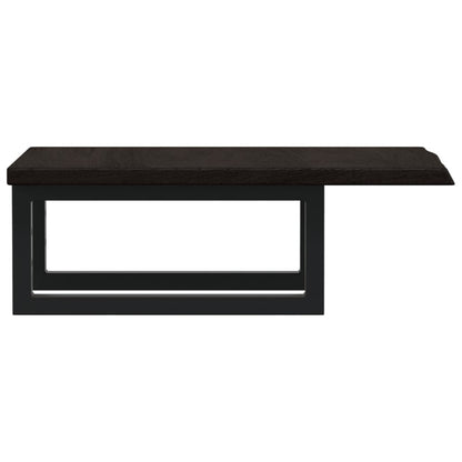 Basin Shelf Wall Mounted Steel and Solid Wood Oak