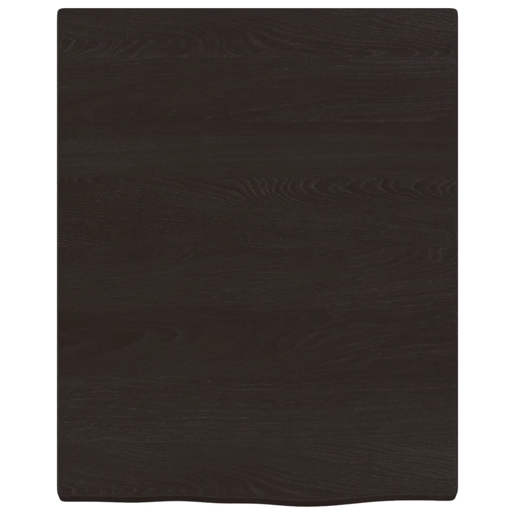 Basin Shelf Wall Mounted Steel and Solid Wood Oak