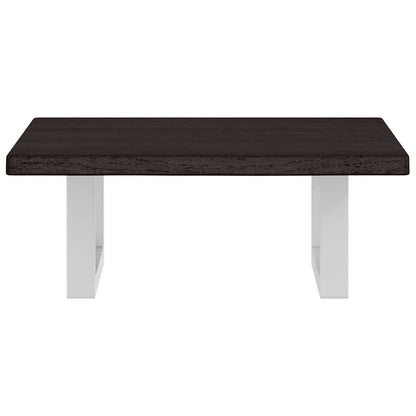 Basin Shelf Wall Mounted Steel and Solid Wood Oak