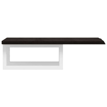 Basin Shelf Wall Mounted Steel and Solid Wood Oak