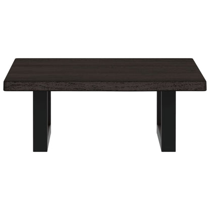Basin Shelf Wall Mounted Steel and Solid Wood Oak