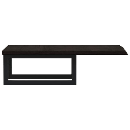 Basin Shelf Wall Mounted Steel and Solid Wood Oak
