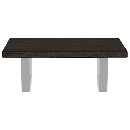 Basin Shelf Wall Mounted Steel and Solid Wood Oak