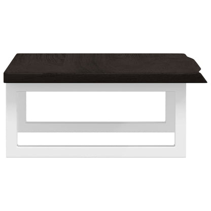 Basin Shelf Wall Mounted Steel and Solid Wood Oak