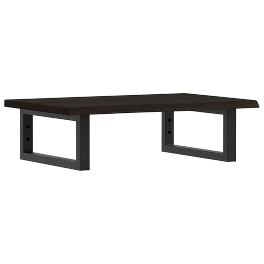 Basin Shelf Wall Mounted Steel and Solid Wood Oak