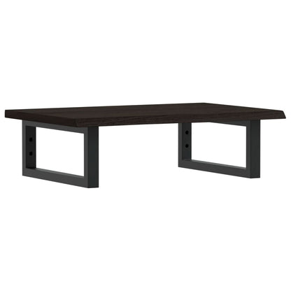 Basin Shelf Wall Mounted Steel and Solid Wood Oak