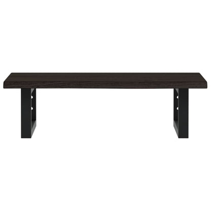 Basin Shelf Wall Mounted Steel and Solid Wood Oak