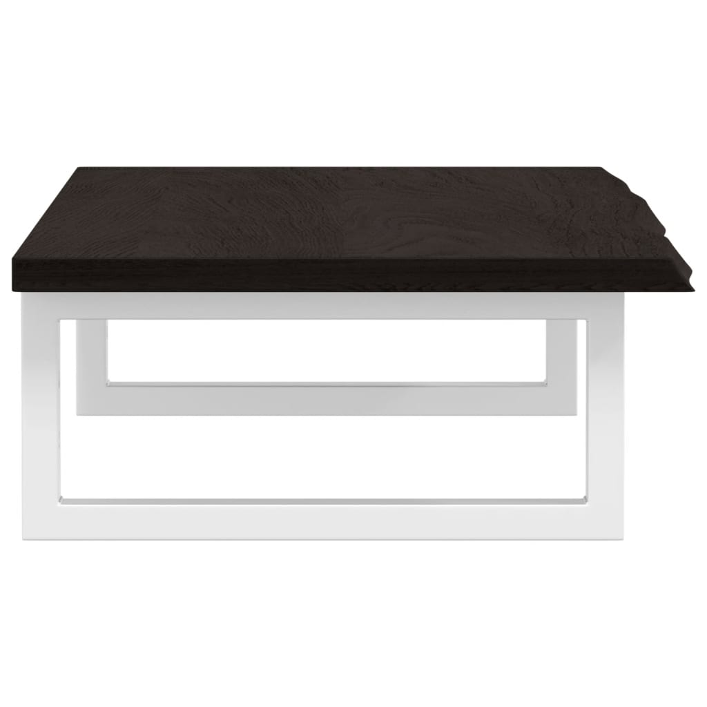 Basin Shelf Wall Mounted Steel and Solid Wood Oak