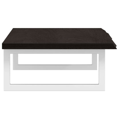 Basin Shelf Wall Mounted Steel and Solid Wood Oak