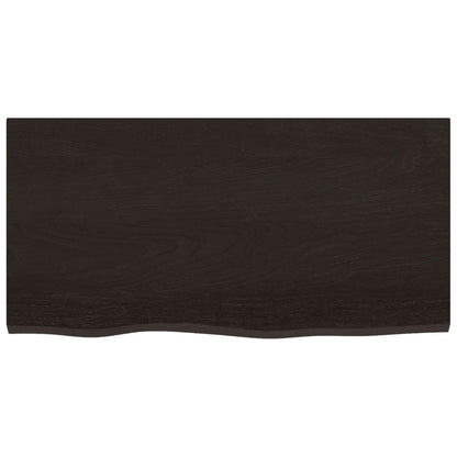 Basin Shelf Wall Mounted Steel and Solid Wood Oak