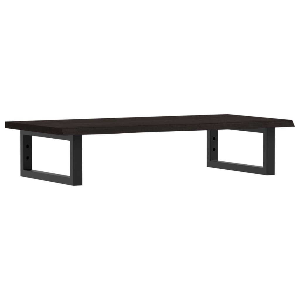 Basin Shelf Wall Mounted Steel and Solid Wood Oak