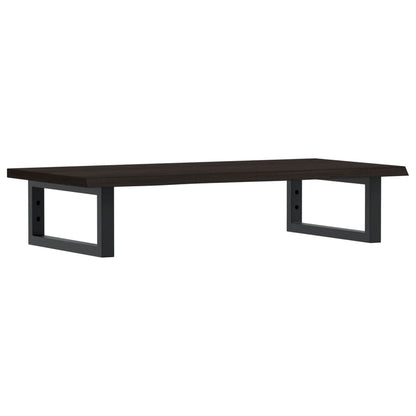 Basin Shelf Wall Mounted Steel and Solid Wood Oak