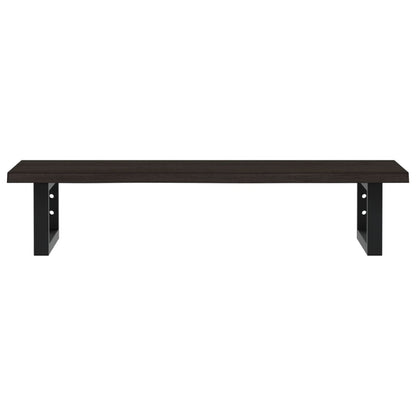 Basin Shelf Wall Mounted Steel and Solid Wood Oak
