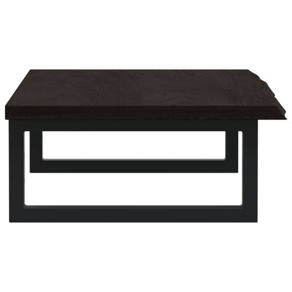 Basin Shelf Wall Mounted Steel and Solid Wood Oak
