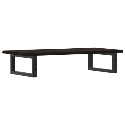 Basin Shelf Wall Mounted Steel and Solid Wood Oak