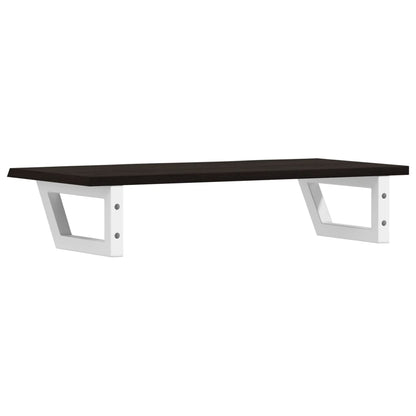 Basin Shelf Wall Mounted Steel and Solid Wood Oak