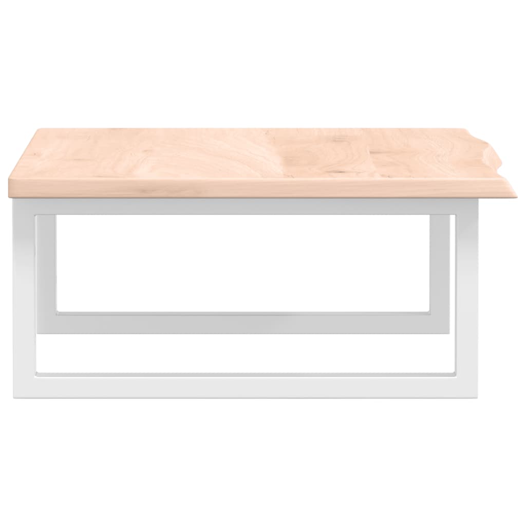 Basin Shelf Wall Mounted Steel and Solid Wood Oak