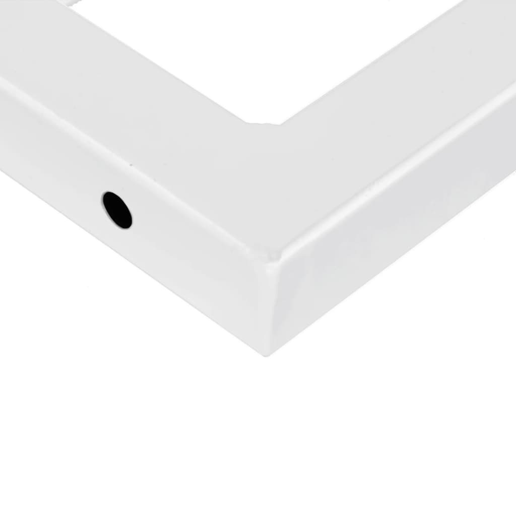 Basin Shelf Wall Mounted Steel and Solid Wood Oak