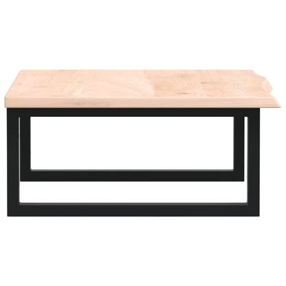 Basin Shelf Wall Mounted Steel and Solid Wood Oak