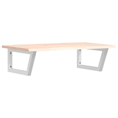 Basin Shelf Wall Mounted Steel and Solid Wood Oak