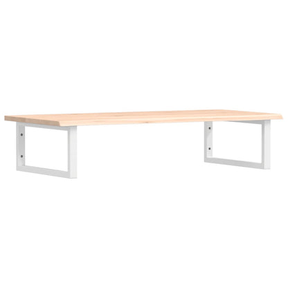 Basin Shelf Wall Mounted Steel and Solid Wood Oak
